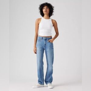 Levi's Women's Low Pro Straight Leg Jeans in Light Blue